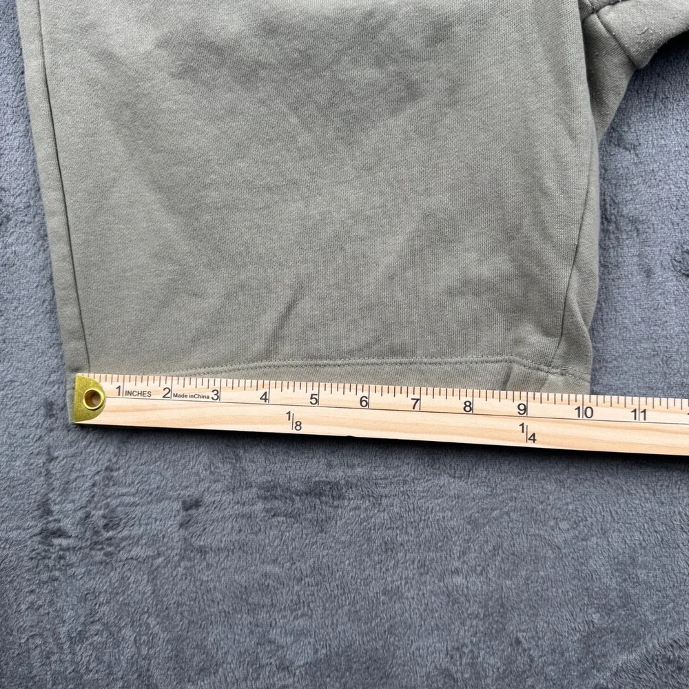 Hurley Fleece Sweat Shorts Mens Medium Olive Green Logo Drawstring Excellent